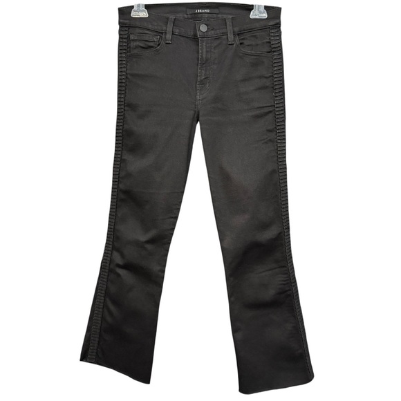 J Brand Selena Moto Jeans – Black Raw Hem (Fits Like 25) 0-2 - Picture 1 of 8